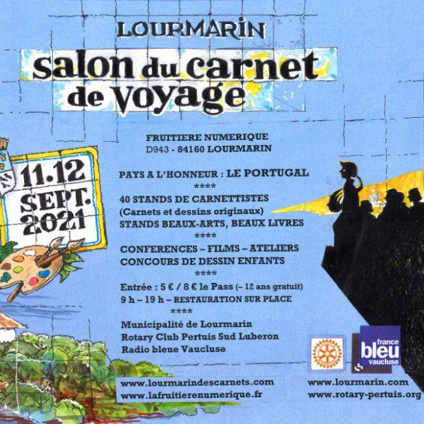 Salon du carnet de voyage à Lourmarin SEPTEMBRE 2021